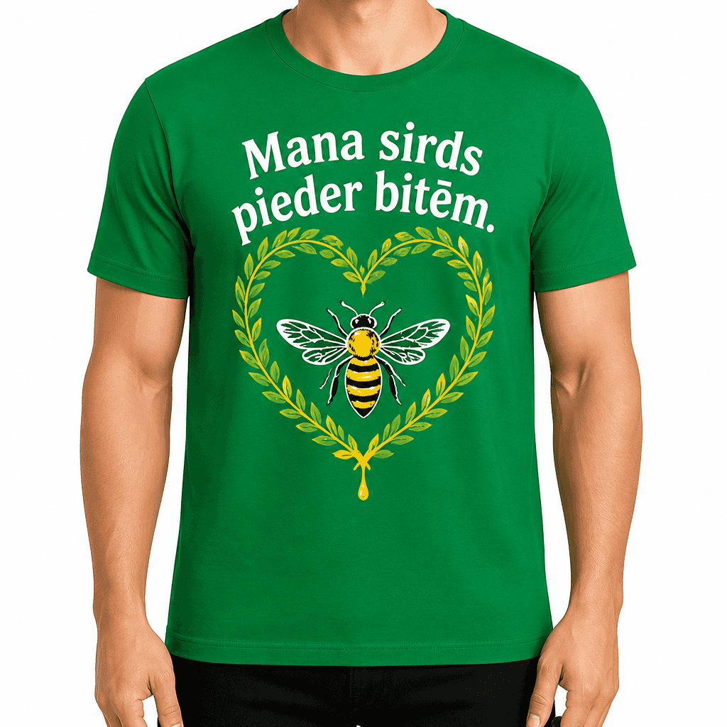 Biškopja T-krekls – Mana sirds pieder bitēm.
