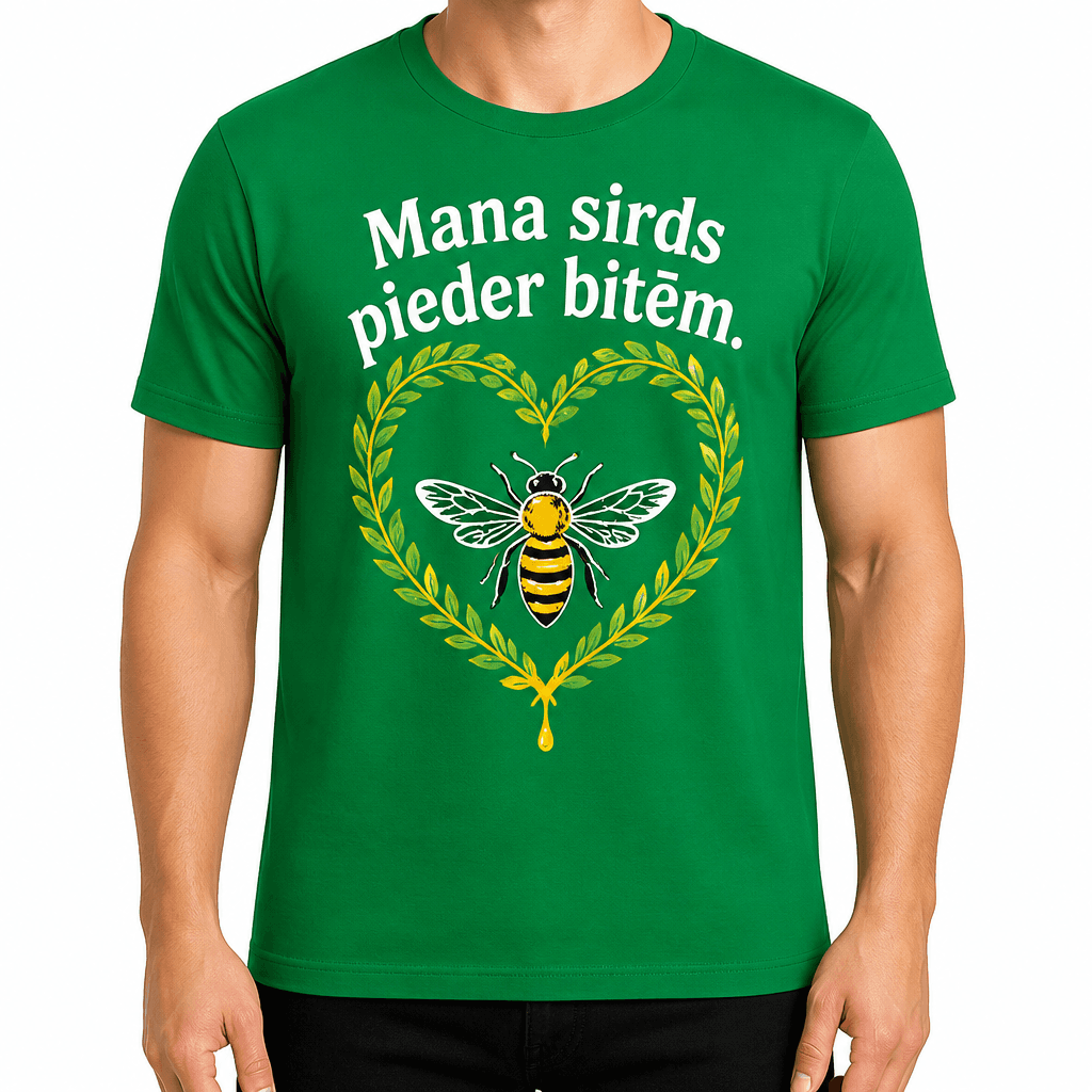 Biškopja T-krekls – Mana sirds pieder bitēm.
