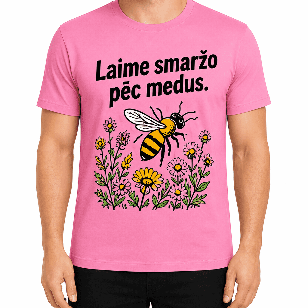 Biškopja T-krekls – Laime smaržo pēc medus.