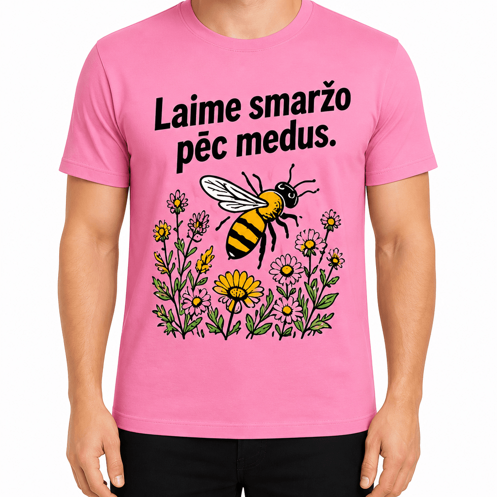Biškopja T-krekls – Laime smaržo pēc medus.