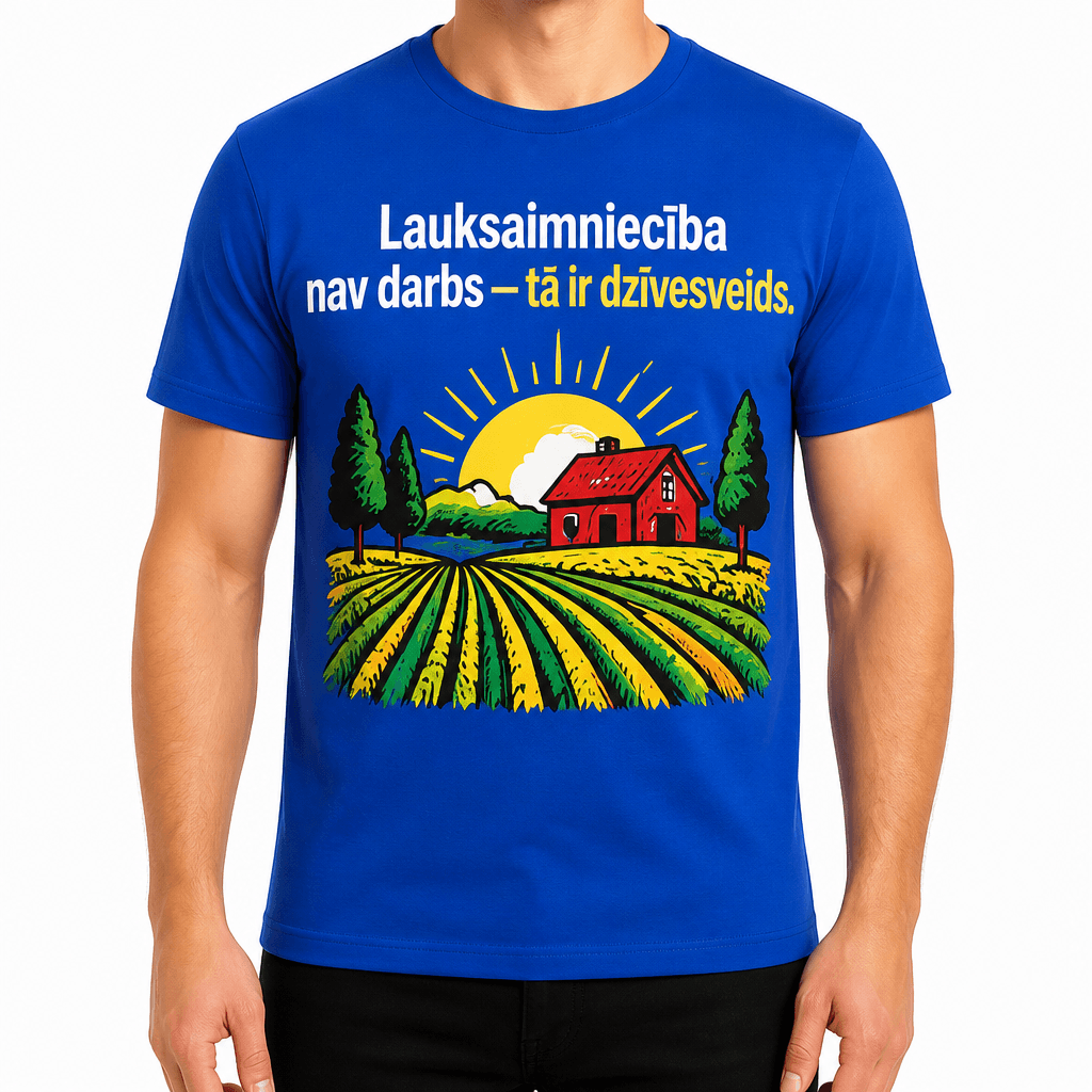 T-krekls lauksaimniekam – Lauksaimniecība nav darbs — tā ir dzīvesveids.