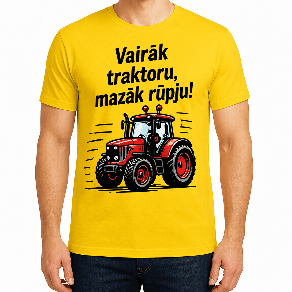 T-krekls lauksaimniekam – Vairāk traktoru, mazāk rūpju!