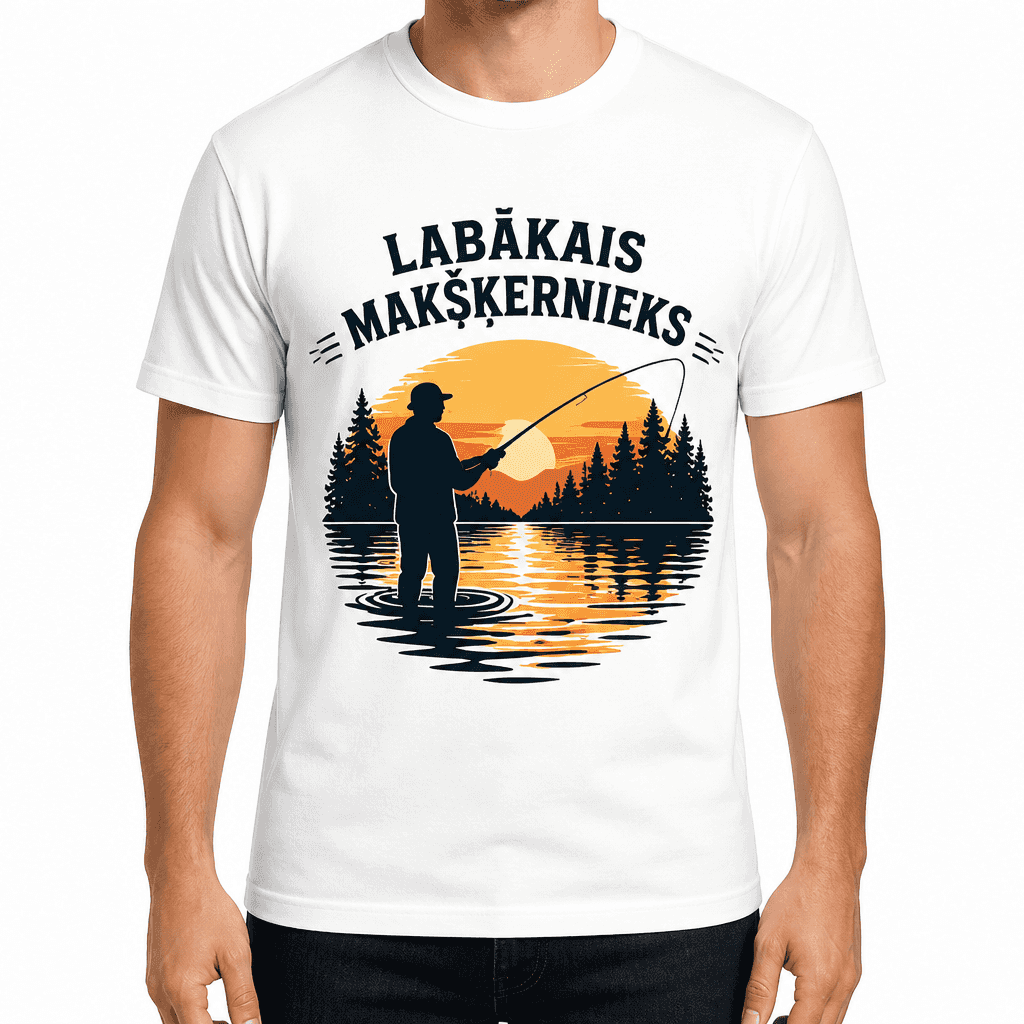 Makšķernieka T-krekls – LABĀKAIS MAKŠĶERNIEKS