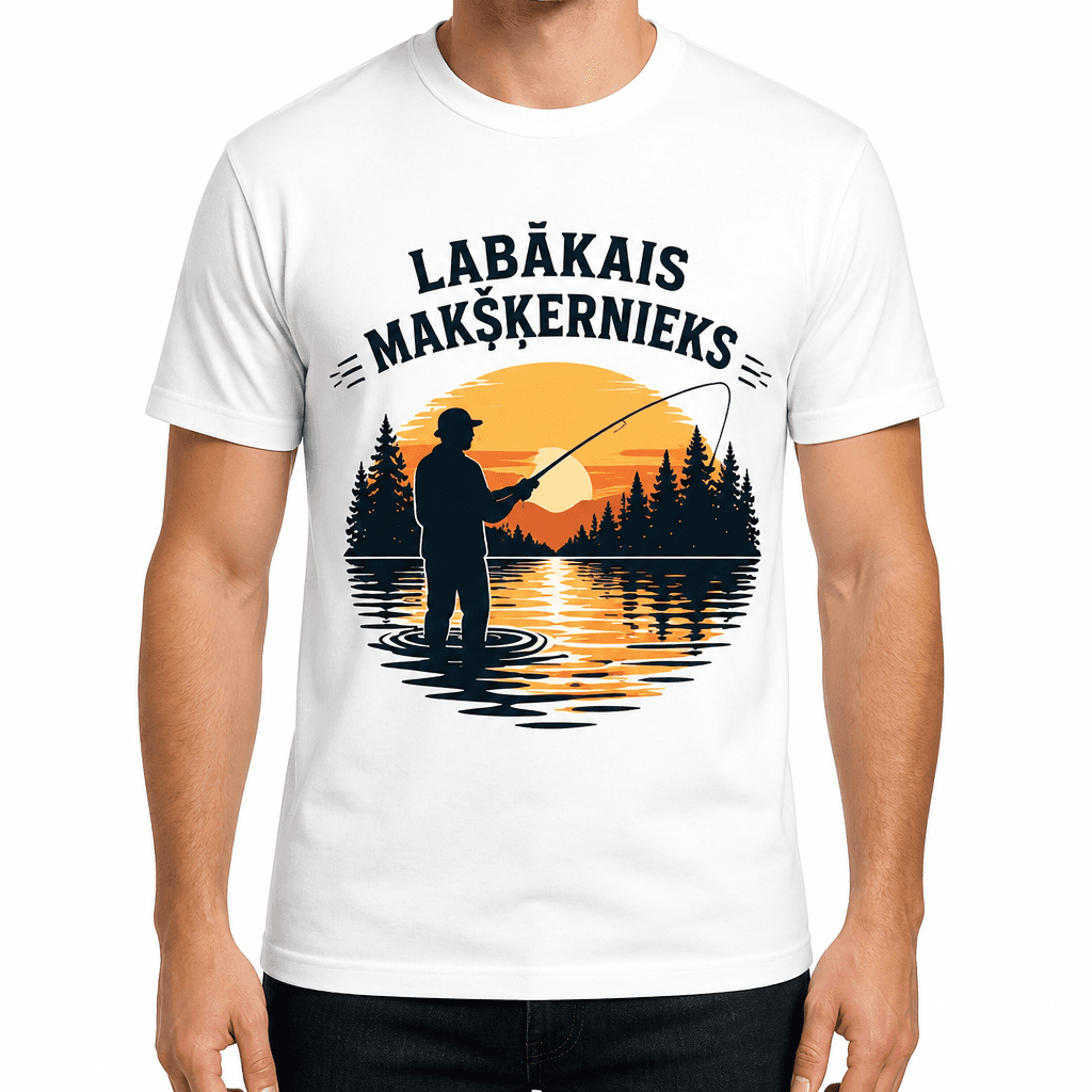 Makšķernieka T-krekls – LABĀKAIS MAKŠĶERNIEKS