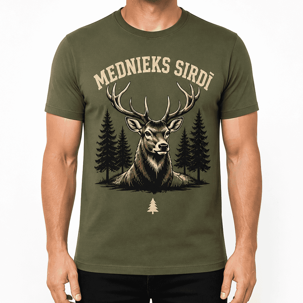Mednieka T-krekls – MEDNIEKS SIRDĪ