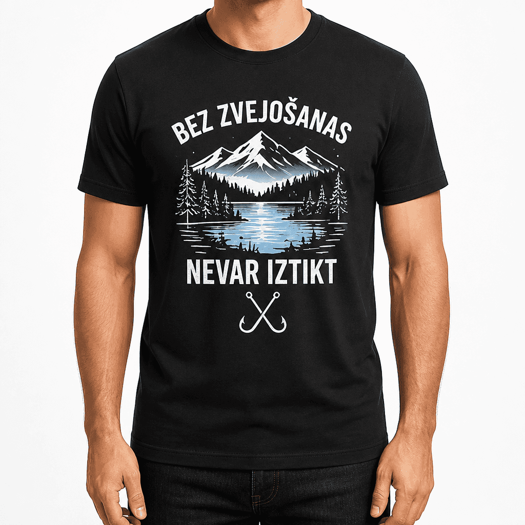 Makšķernieka T-krekls – BEZ ZVEJOŠANAS NEVAR IZTIKT