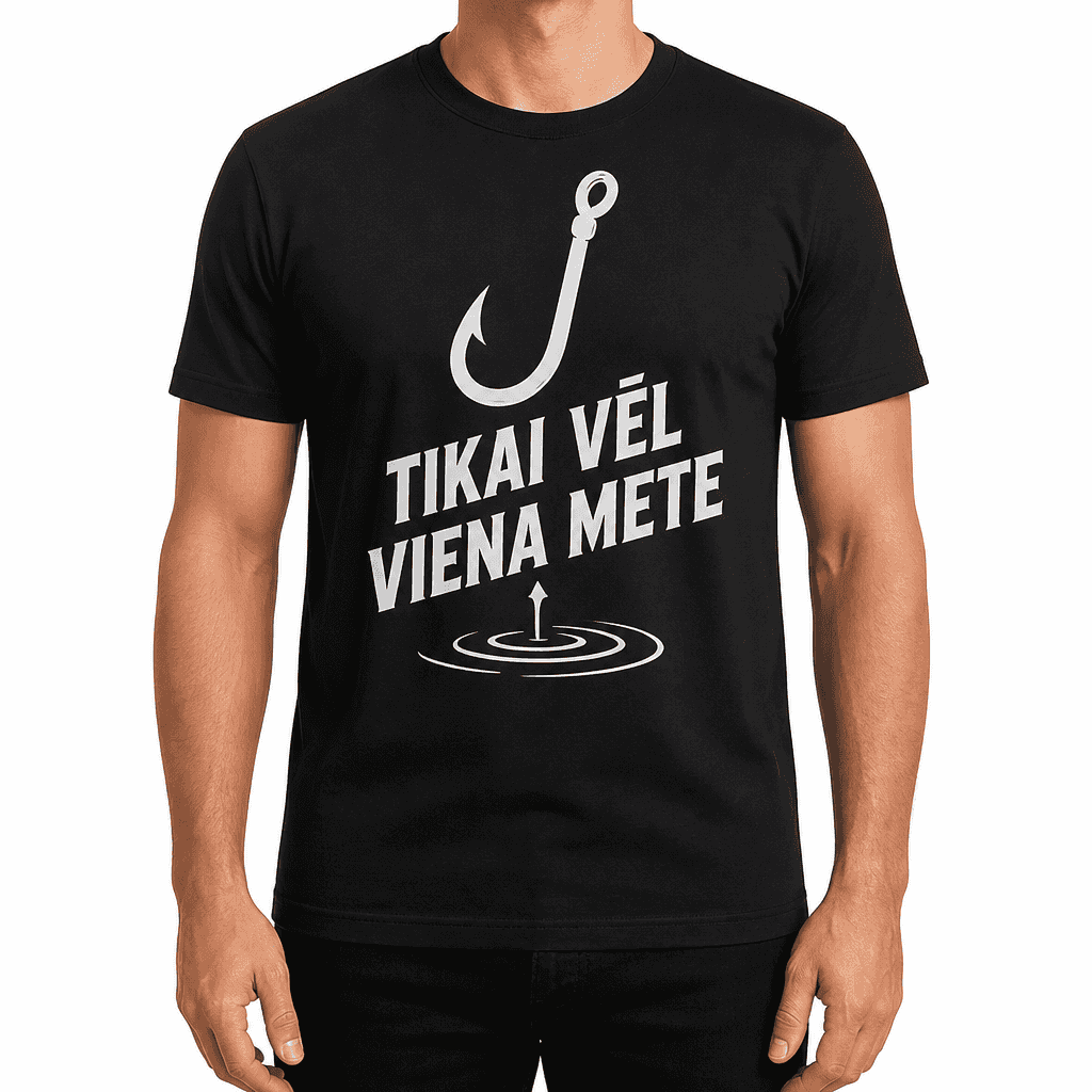 Makšķernieka T-krekls – TIKAI VĒL VIENA METE