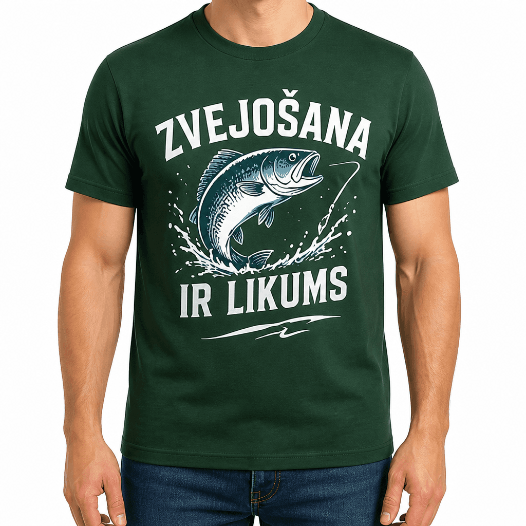Makšķernieka T-krekls – ZVEJOŠANA IR LIKUMS