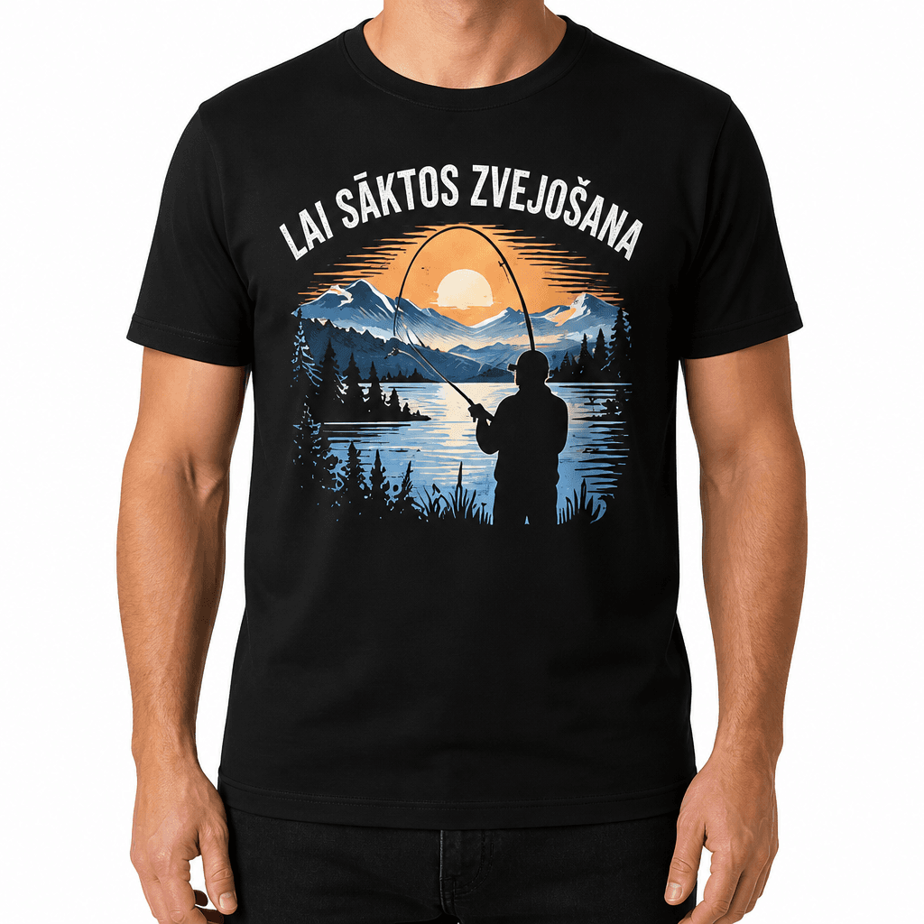 Makšķernieka T-krekls – LAI SĀKTOS ZVEJOŠANA