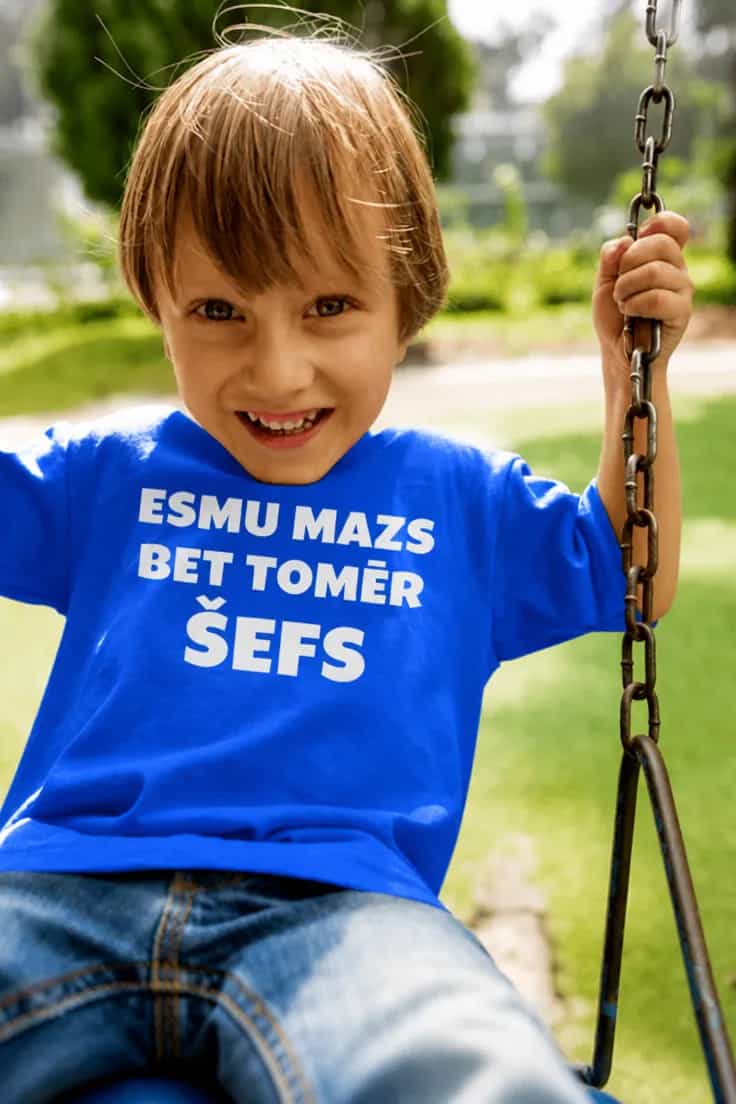 Bērnu krekls Mazs bet šefs – ESMU MAZS BET TOMĒR