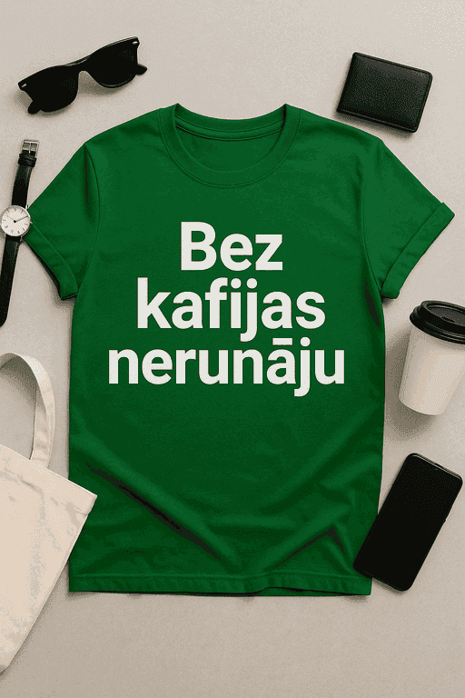 T-krekls "Bez kafijas nerunāju"
