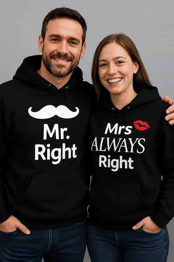 Džemperis Mr Right un Mrs Always Right – Mr. Mrs