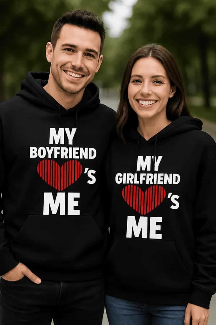 Džemperis pāriem ar mīļu uzrakstu – MY BOYFRIEND