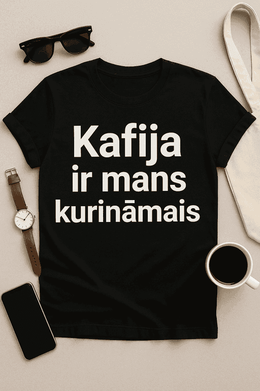 Kafija ir mans kurināmais – T-krekls