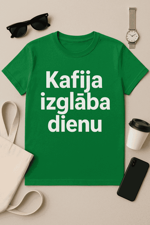 T-krekls "Kafija izglāba dienu"