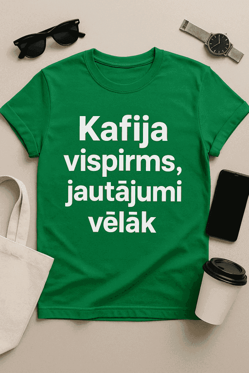 Kafija vispirms, jautājumi vēlāk T-krekls