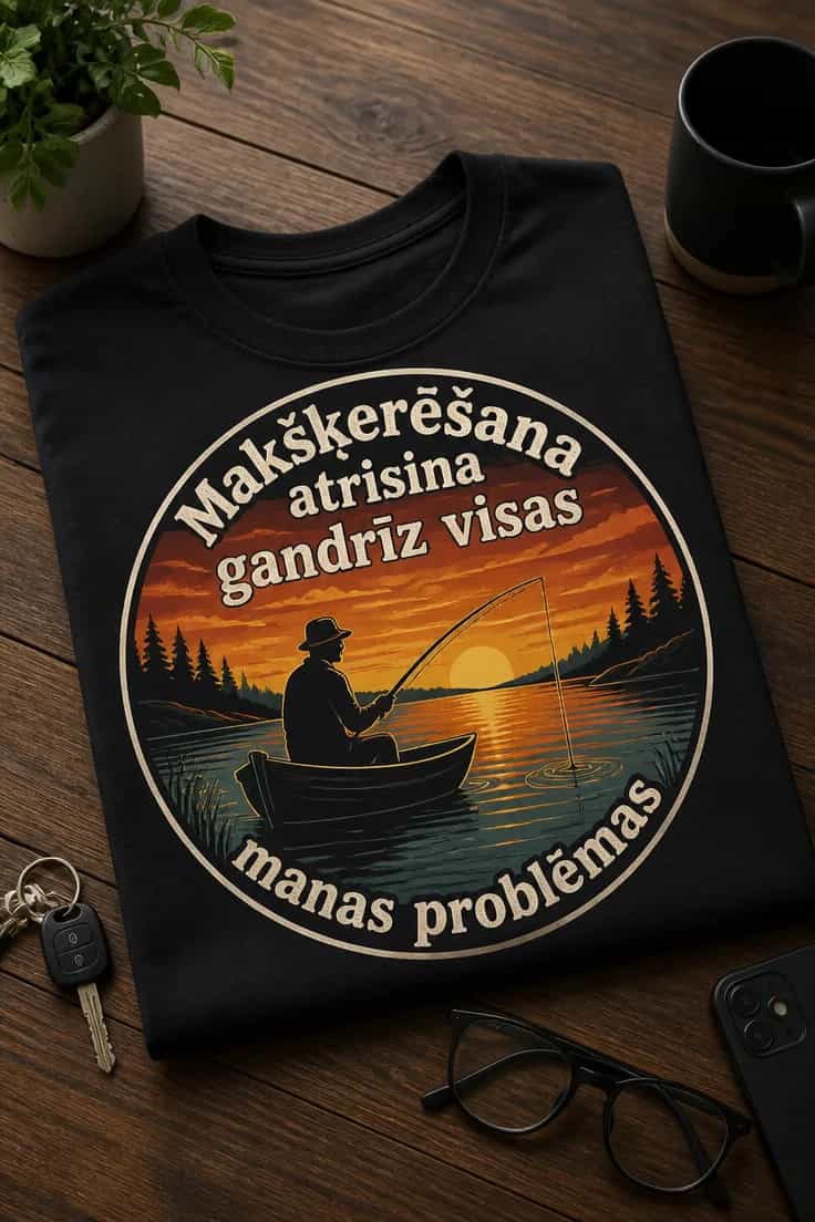 T-krekls: Makšķerēšana atrisina manas problēmas
