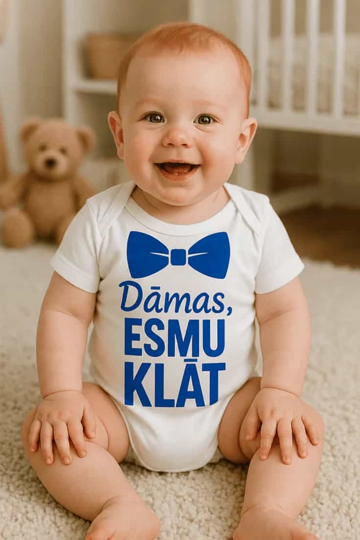 Mazuļa bodijs Dāmas esmu klāt - Dāmas, ESMU KLĀT.