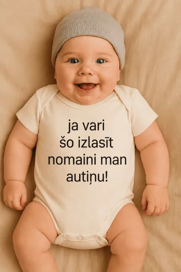 Mazuļa bodijs Nomaini autiņu – ja vari šo izlasīt