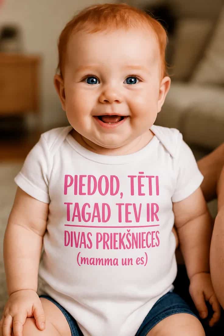 Mazuļa bodijs Piedod tēti divas priekšnieces