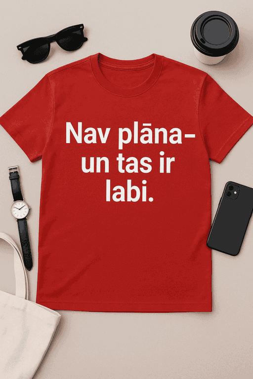 Nav plāna – un tas ir labi T-krekls