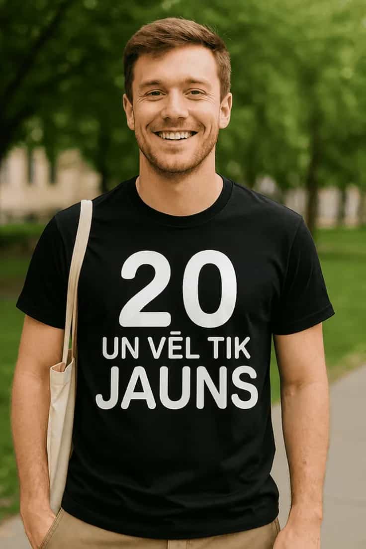 Smieklīgs krekls 20 un vēl tik jauns