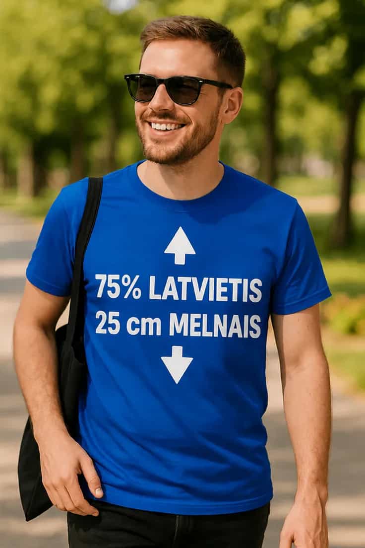 Smieklīgs krekls 75 procenti latvietis