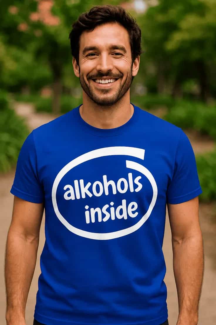 Smieklīgs krekls Alkohols inside