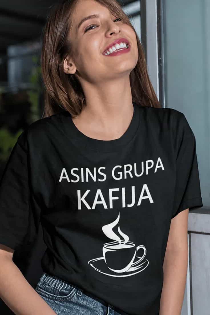 Smieklīgs krekls Asins grupa kafija – ASINS GRUPA