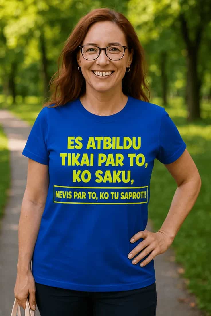 Smieklīgs krekls Atbildu par to ko saku – ES ATBILDU