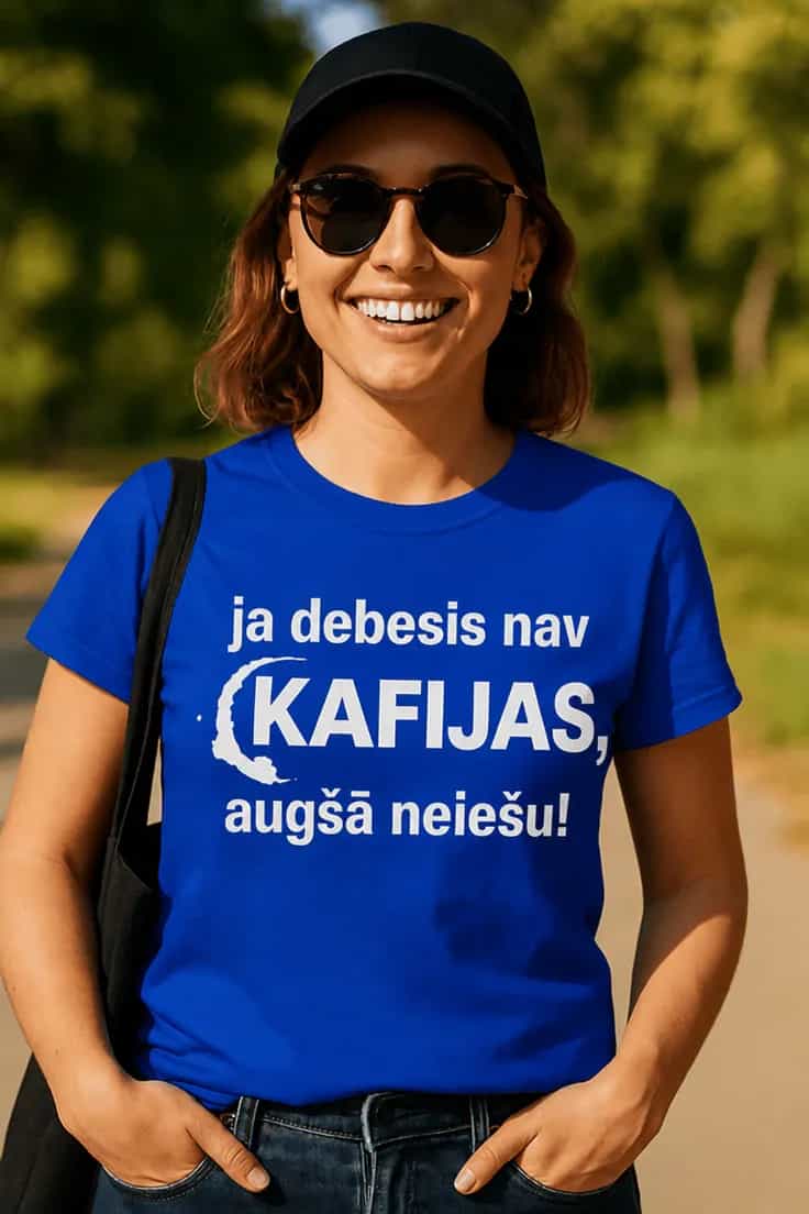 Smieklīgs krekls Bez kafijas debesīs neiešu