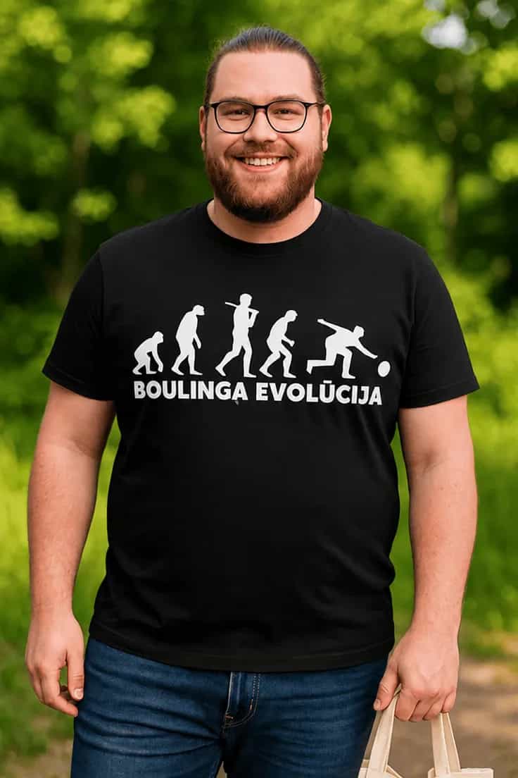 Smieklīgs krekls Boulinga evolūcija – BOULINGA EVOLŪCIJA