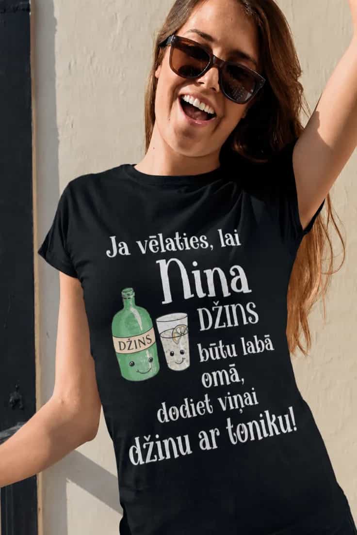Smieklīgs krekls Džins ar toniku ar vārdu