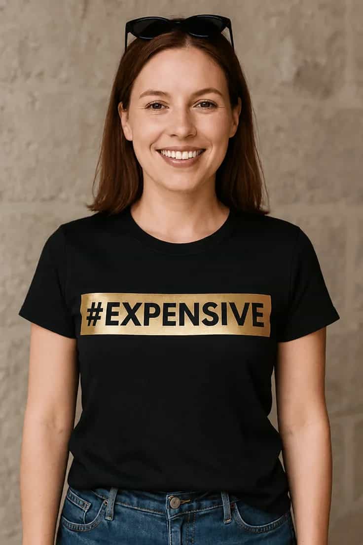 Smieklīgs krekls Dārgs #EXPENSIVE