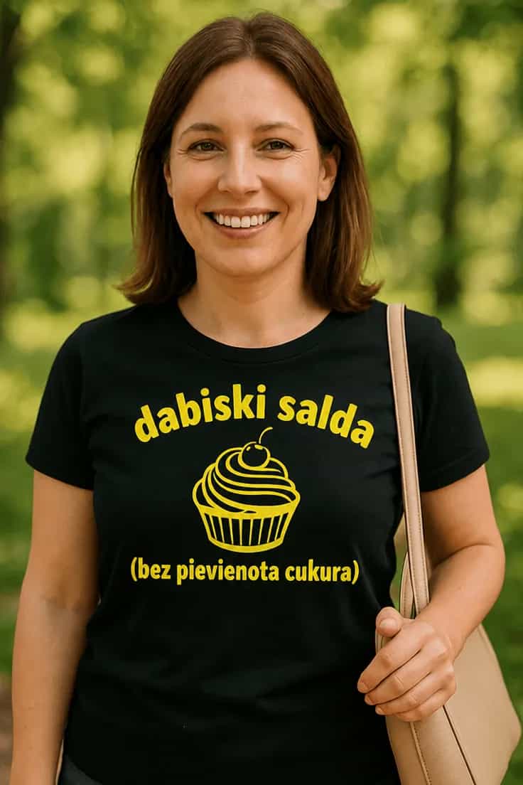 Smieklīgs T-krekls „Dabiski salda“