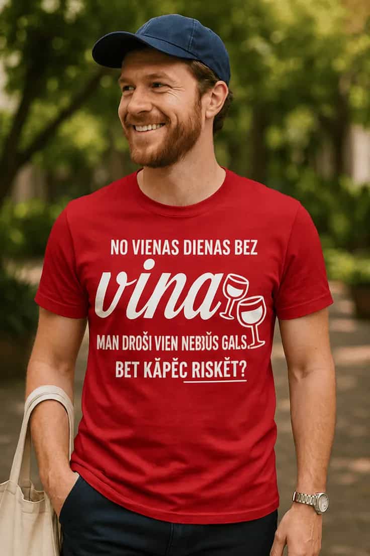 Smieklīgs krekls Diena bez vīna – NO VIENAS DIENAS
