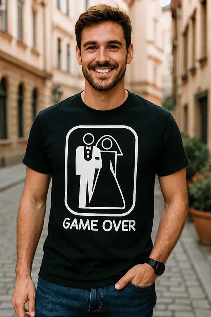 T-krekls vecpuišu ballītei „Game Over“
