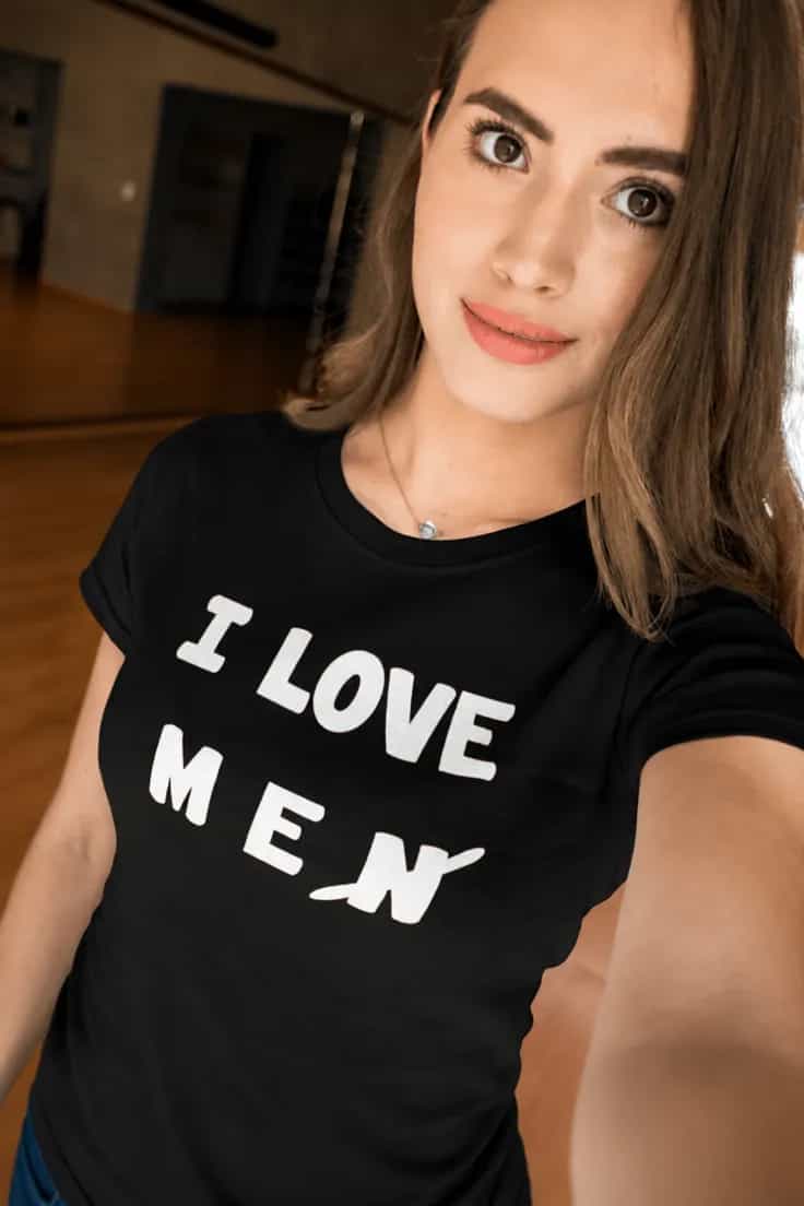 T-krekls „I love men“
