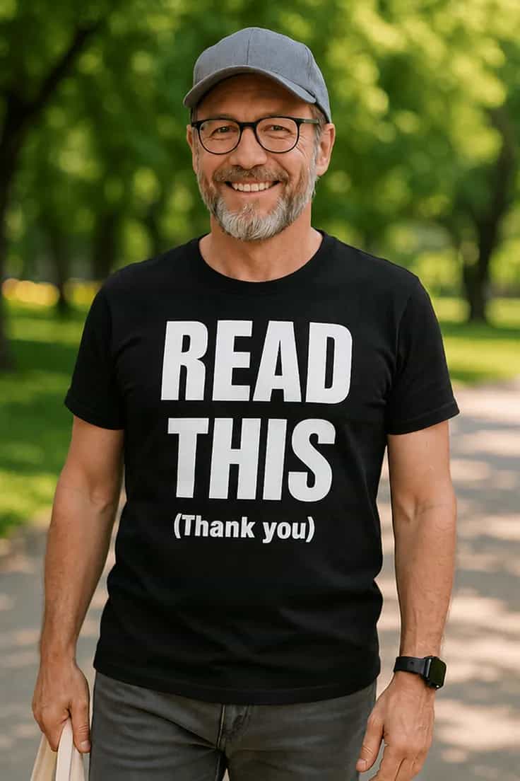 T-krekls „Read this (Thank you)“