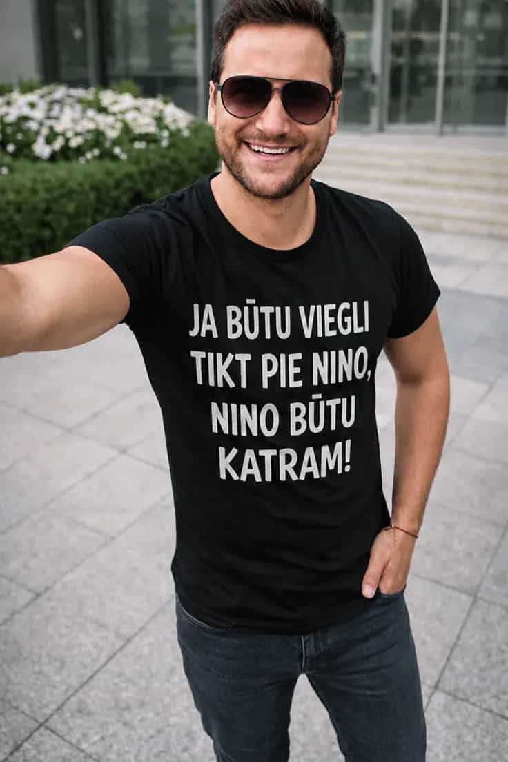 Smieklīgs krekls Ja būtu viegli ar vārdu