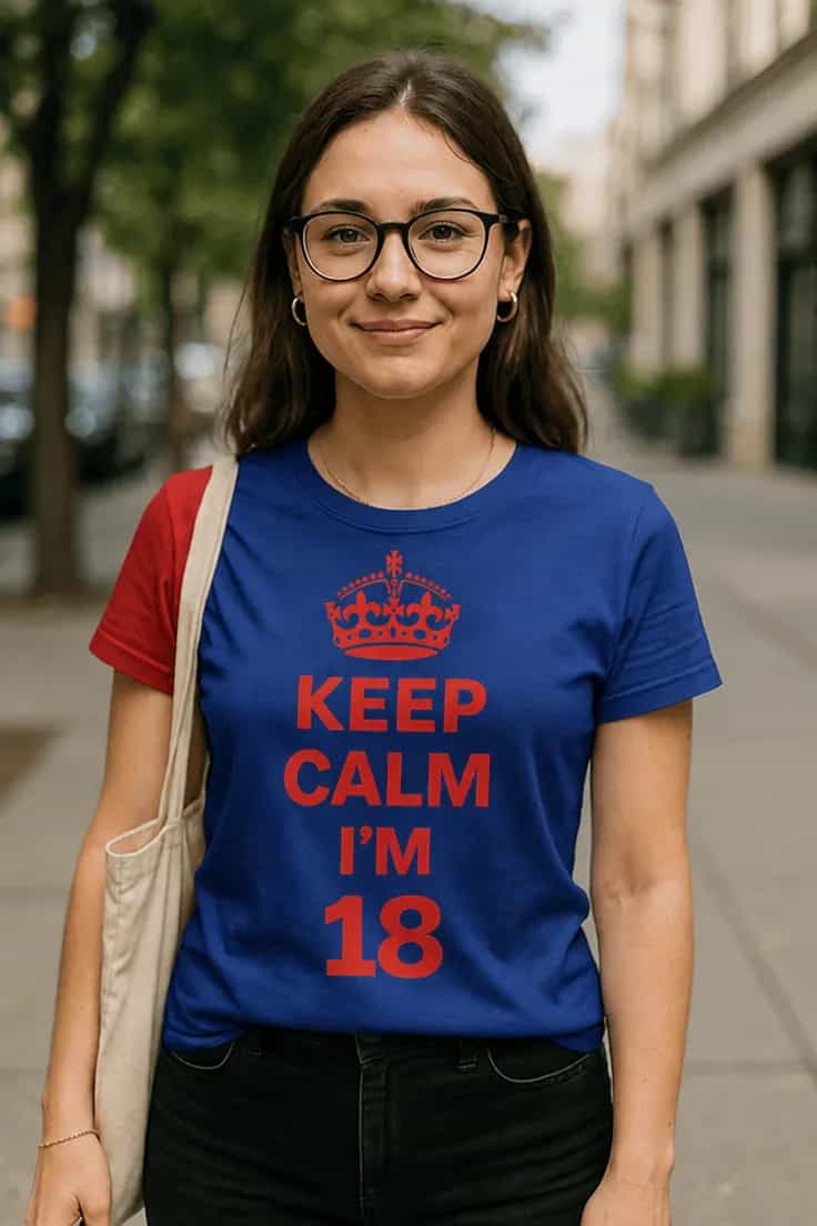 Smieklīgs krekls Keep calm man ir 18
