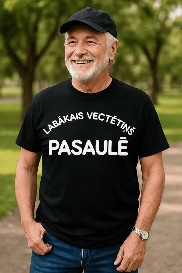 Krekls ar uzrakstu Labākais vectētiņš pasaulē pēc izvēles