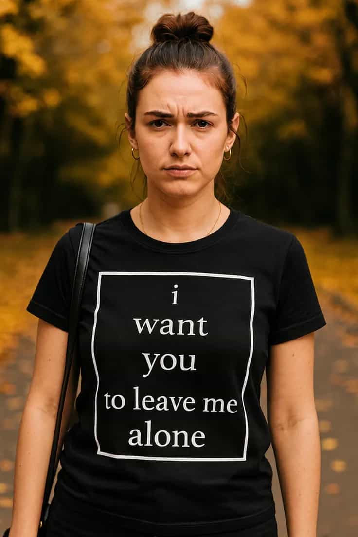 Smieklīgs krekls Liec mani mierā – i want you to leave