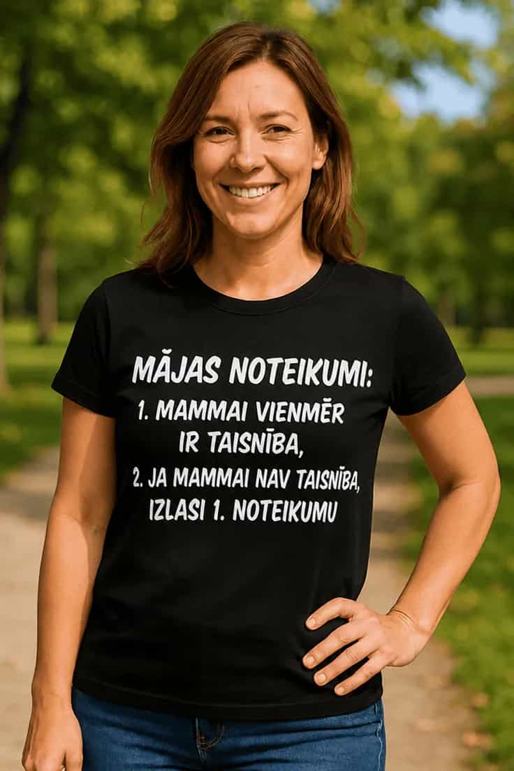 Smieklīgs krekls Mājas noteikumi mammai