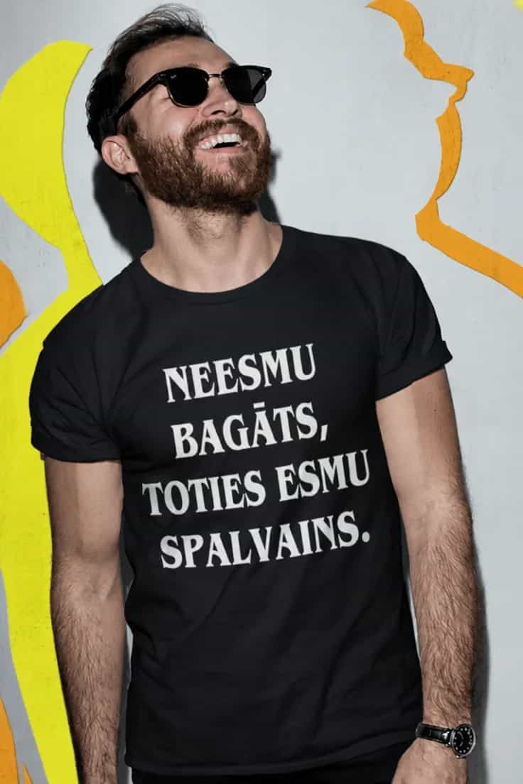 Smieklīgs krekls Neesmu bagāts toties spalvains