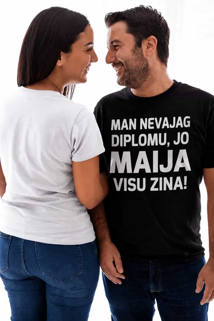 Smieklīgs krekls Nevajag diplomu ar vārdu