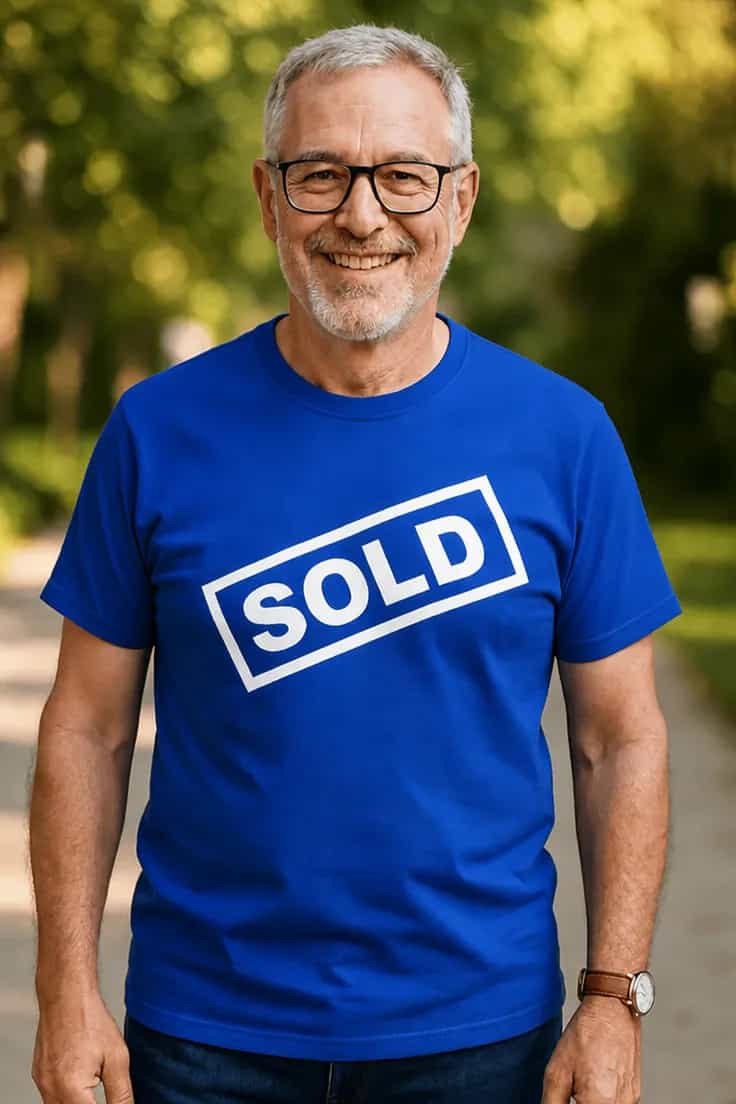 Smieklīgs krekls Pārdots uzraksts SOLD