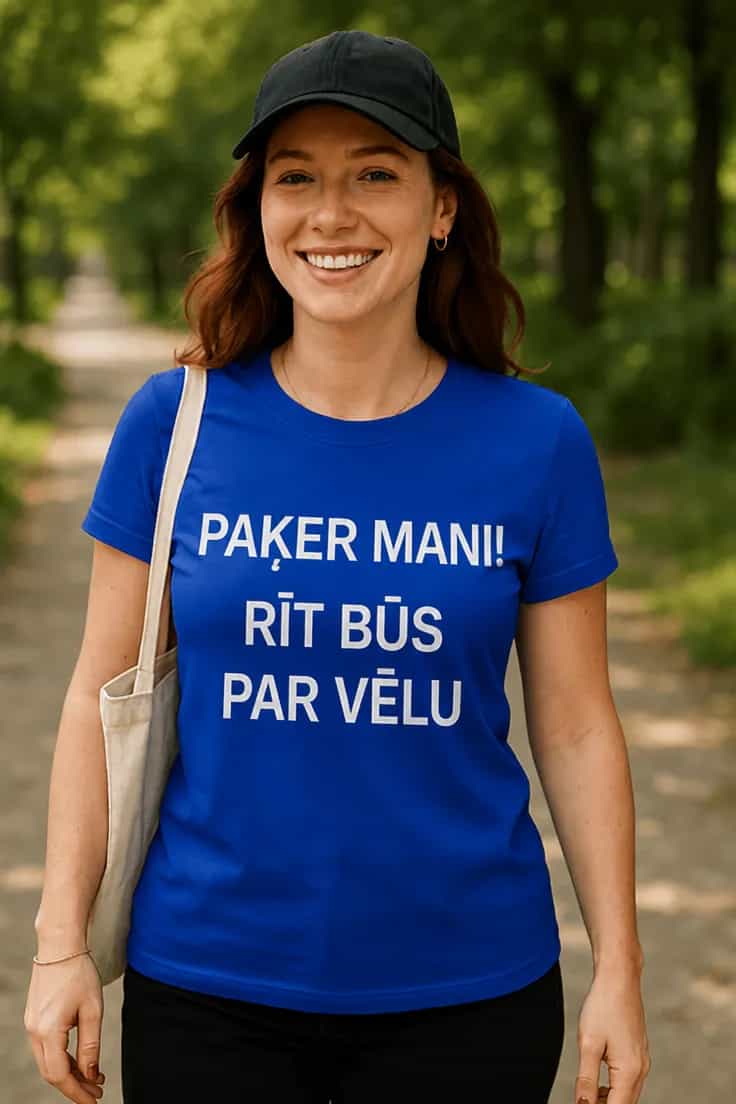 Smieklīgs T-krekls „Paķer mani!“