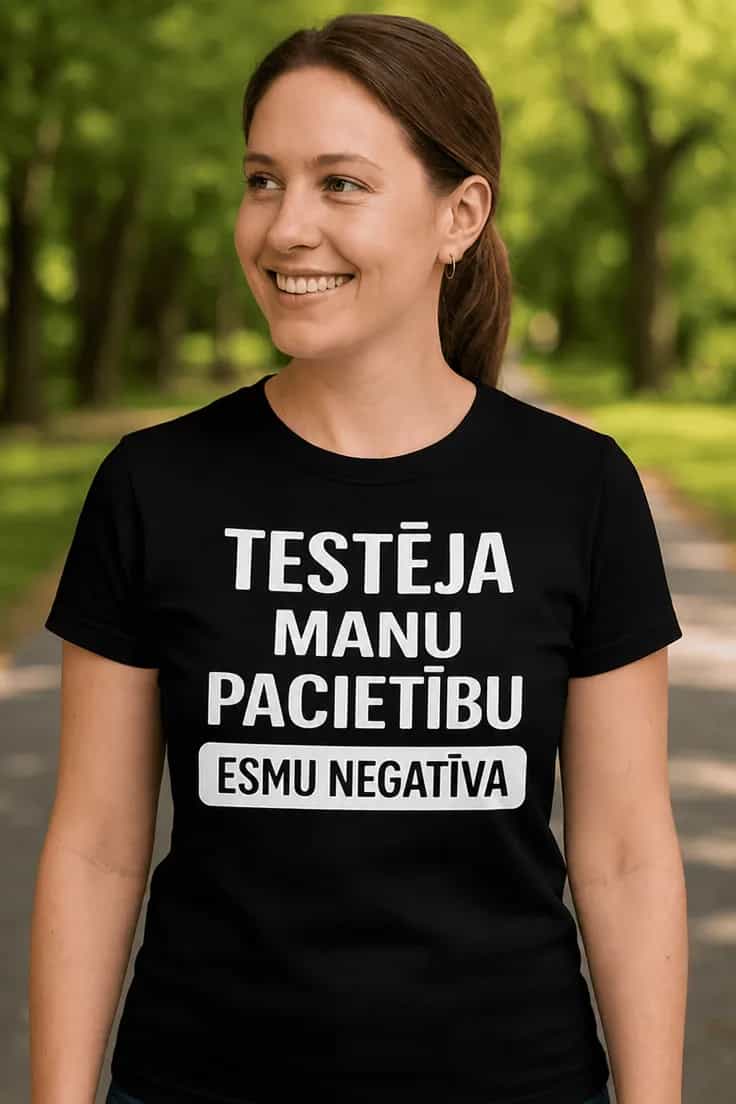 Smieklīgs krekls Pacietības tests negatīvs