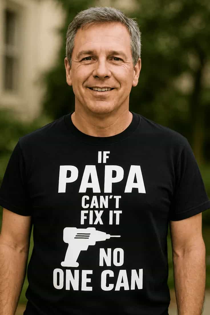 Smieklīgs krekls Papa visu salabo - IF PAPA CAN'T FIX